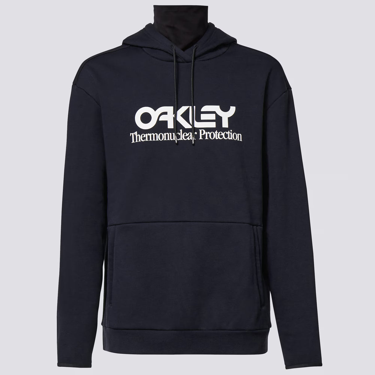 Rider Long 2.0 Hoodie-Black hoodie with Oakley logo on a light gray background