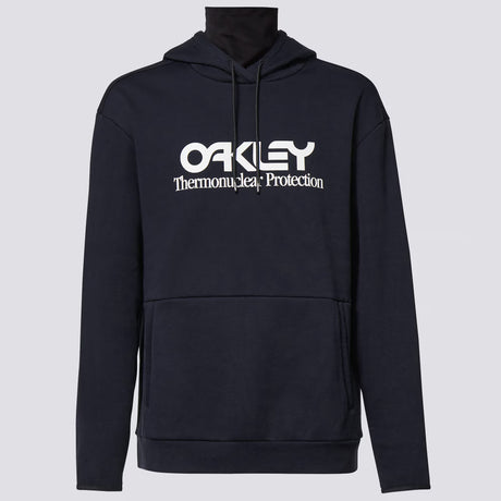 Rider Long 2.0 Hoodie-Black hoodie with Oakley logo on a light gray background