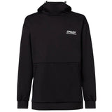 MParkRCSoftshellHoodie- Black hoodie with Oakley logo on a white background