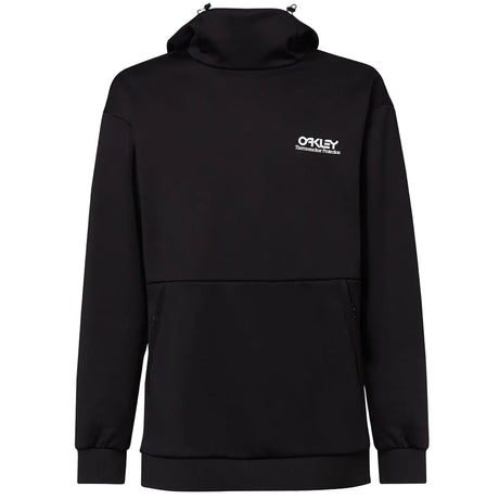 MParkRCSoftshellHoodie- Black hoodie with Oakley logo on a white background