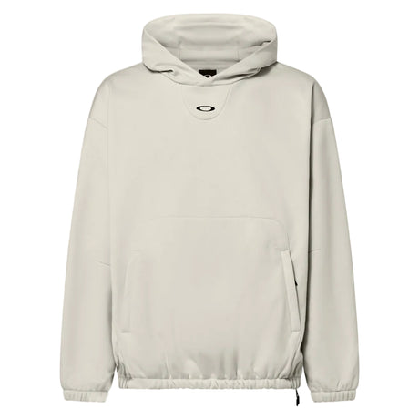 MSolarRailSoftshellHoodie-Beige hoodie with a brand logo on a white background