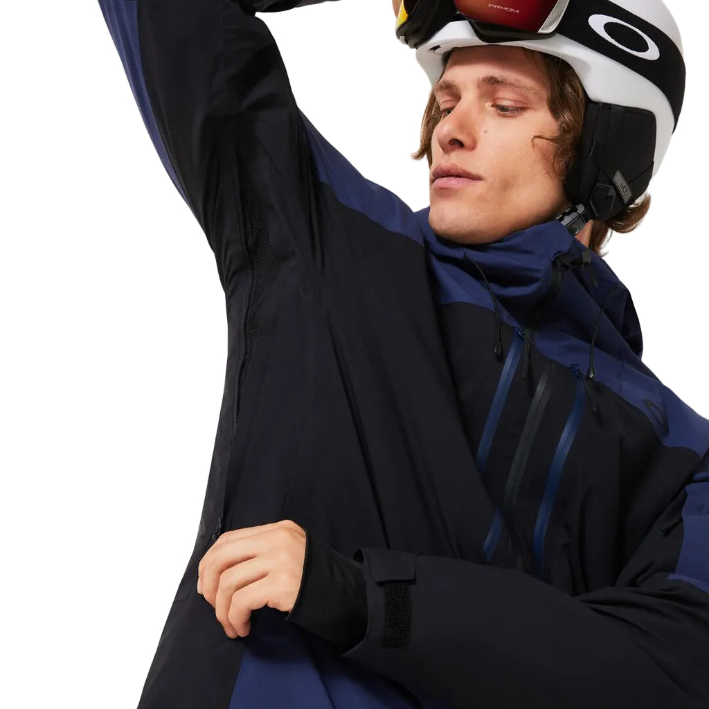 CanopyIns.ProJacket-Blue and black jacket with a brand logo on a white background