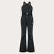 WTNPHarperSoftshellBib-Black ski jumpsuit with a belt on a light gray background