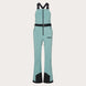 WTNPHarperSoftshellBib-Teal ski jumpsuit with a belt on a light gray background