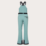 WTNPHarperSoftshellBib-Teal ski jumpsuit with a belt on a light gray background