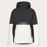 TNP TBT Insulated Anorak-Black and white jacket with Oakley logo on a light gray background
