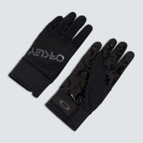 Factory Pilot Core Glove-Black gloves with brand logo on a light gray background