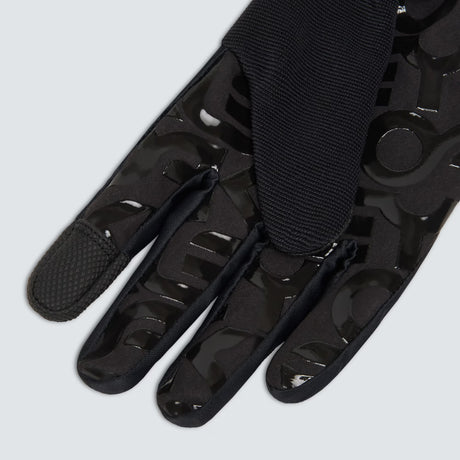 Factory Pilot Core Glove-Black gloves with brand logo on a light gray background