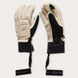 Peak Leather Glove-Pair of beige and black gloves with Oakley branding on a white background