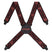 FactorySuspender-Oakley suspenders with red and black design on a white background