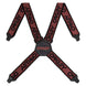 FactorySuspender-Oakley suspenders with red and black design on a white background