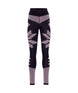 FaithBaseLayerPant-Black leggings with geometric pattern on a white background