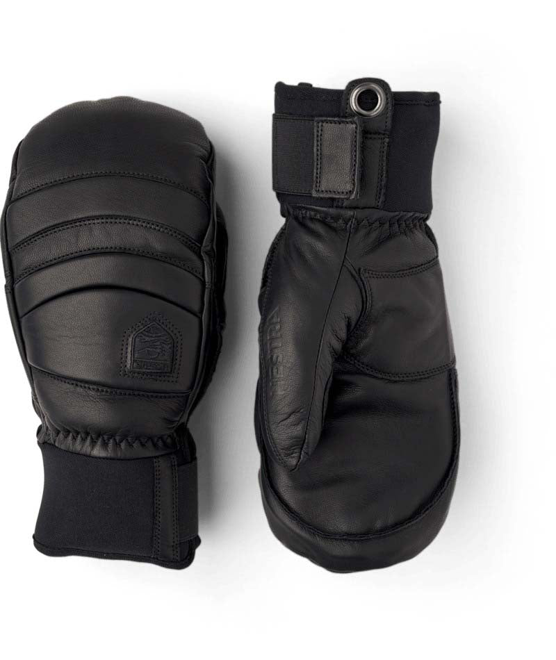 FallLineMitt-Black mitt on a white background