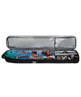 FallLineSkiRollerBag-Black ski bag with Dakine logo on a white background