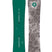 FamilyTreeHometownHeroSnowboard-Two views of a snowboard with a green and gray pattern on a white background