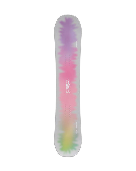Feelbetter- Colorful tie-dye snowboard on a white background