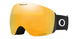 FlightDeckL-Yellow goggles with black strap featuring Oakley logo on a white background