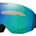 FlightDeckL-Oakley goggles with blue and green lens on a white background