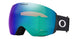 FlightDeckL-Oakley goggles with blue and green lens on a white background