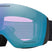 FlightDeckL-Oakley goggles with blue lens and black frame on a white background