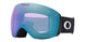 FlightDeckL-Oakley goggles with blue lens and black frame on a white background