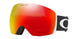 FlightDeckL-Oakley goggles with a red and yellow gradient lens on a white background