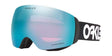 FlightDeckM-Oakley goggles with blue lens and black frame on a white background