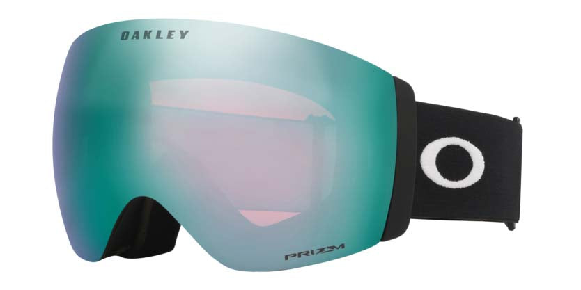 FlightDeckProL-Oakley goggles with green lens and black strap on a white background