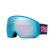 Flight Tracker L-Blue goggles with a pink and black strap on a white background