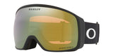 FlightTrackerL-Oakley goggles with gold lens and black frame on a white background