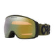 Flight Tracker L-Oakley goggles with green reflective lens on a white background