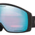 FlightTrackerM-Oakley goggles with blue lens and black frame on a white background