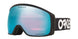 FlightTrackerM-Oakley goggles with blue lens and black frame on a white background