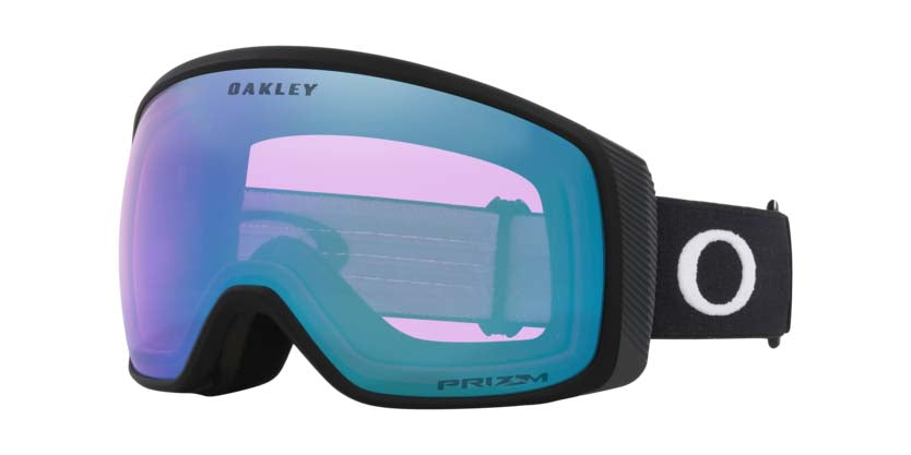 FlightTrackerM-Oakley goggles with blue and purple lens on a white background