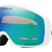 FlightTrackerM-Oakley goggles with a reflective green lens on a white background