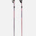 FlipjawFreerideSkiPoles-A pair of ski poles with black handles and tips, featuring a pink and dark purple gradient shaft design, shown against a light gray background.