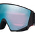 FlowScapeM- Black goggles with a reflective blue lens on a white background