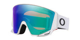 FlowScapeM-White goggles with teal lens on a white background