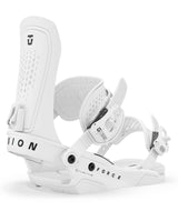 Force- White snowboard binding with 'Force' branding on a white background