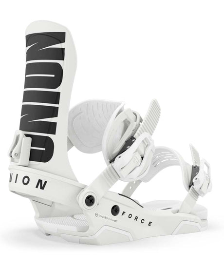 ForceTeam-White snowboard bindings on a white background