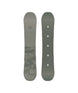 FormulaDeacon-Two views of a gray snowboard with Arbor branding on a white background