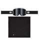 FoundationGogglePack-Black ski goggles with a wide strap and a matching black neck gaiter, both featuring a small white skull logo, displayed on a clean white background.