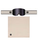 FoundationGogglePack-A pair of black ski goggles with a wide beige strap, shown above a matching beige neck gaiter. The goggles feature a dark tinted lens and a strap with a circular logo, while the neck gaiter has a small square logo in the lower left corner.