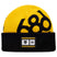 FoxRacingCuffBeanie-Yellow and black beanie with '686' logo on a white background