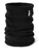 FruzzNeckTube-Black neck gaiter with a brand logo on a white background