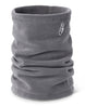 FruzzNeckTube-Grey neck gaiter with a brand logo on a white background