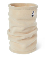 FruzzNeckTube-Cream neck gaiter with a brand logo on a white background