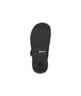 Fuse- Black snowboard boot with white laces and a side BOA on a white background