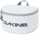GOGGLESTASH-White Dakine bag with a gray zipper on a white background