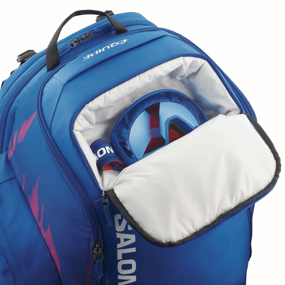 GOTOSNOW90-Blue Salomon backpack on a white background